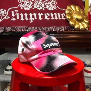 Supreme Washed Satin Pink Camo Cap